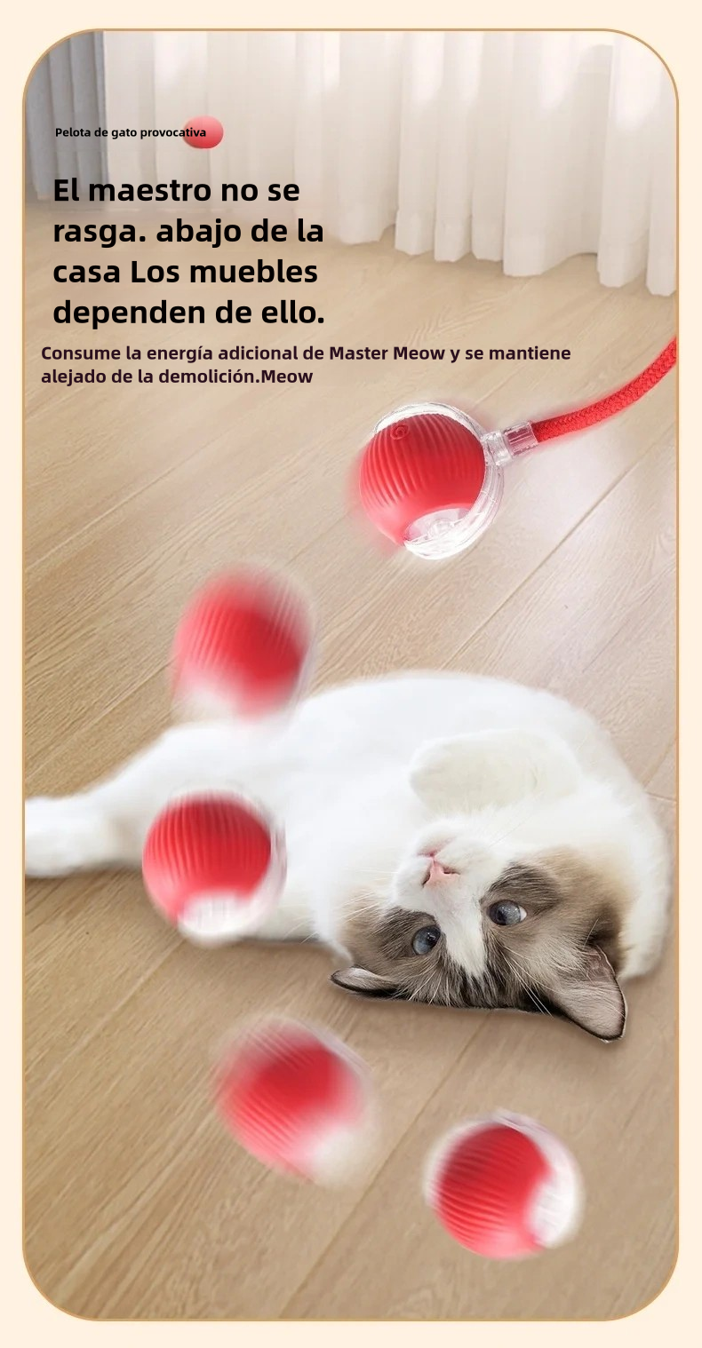 🐾 Pelota interactiva Inteligente para tu Mascota🧶🐱