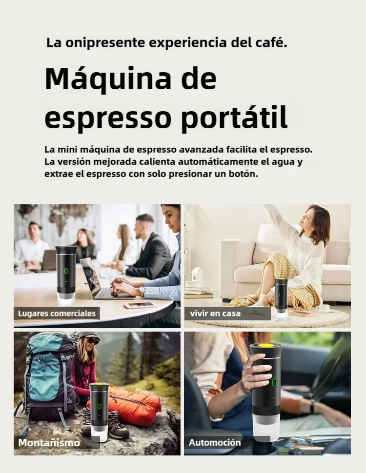 Cafetera Espresso Portátil 3 en 1 | Compatible con Cápsulas y Café Molido ☕