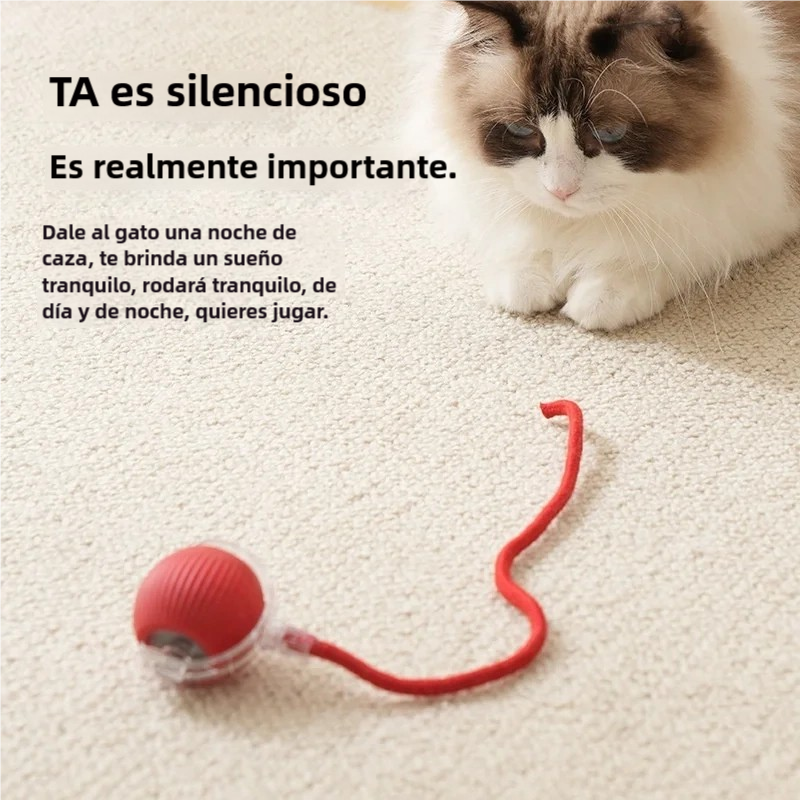 🐾 Pelota interactiva Inteligente para tu Mascota🧶🐱