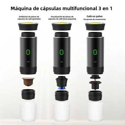 Cafetera Espresso Portátil 3 en 1 | Compatible con Cápsulas y Café Molido ☕