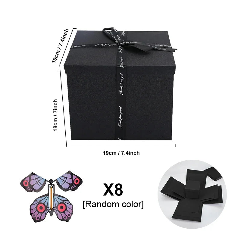 " 🎁✨ Caja Sorpresa con Mariposas Voladoras – Regalo Único y Mágico para San Valentín, Cumpleaños y Ocasiones Especiales 💖🦋 "